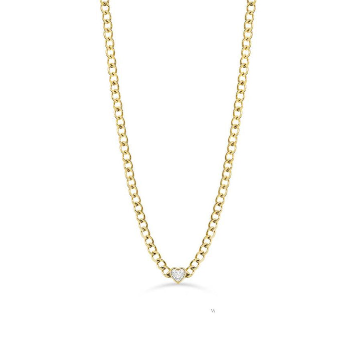 Collana Donna Liu Jo Acciaio Dorato Cuore Zircone Catena Groumette LJ2315