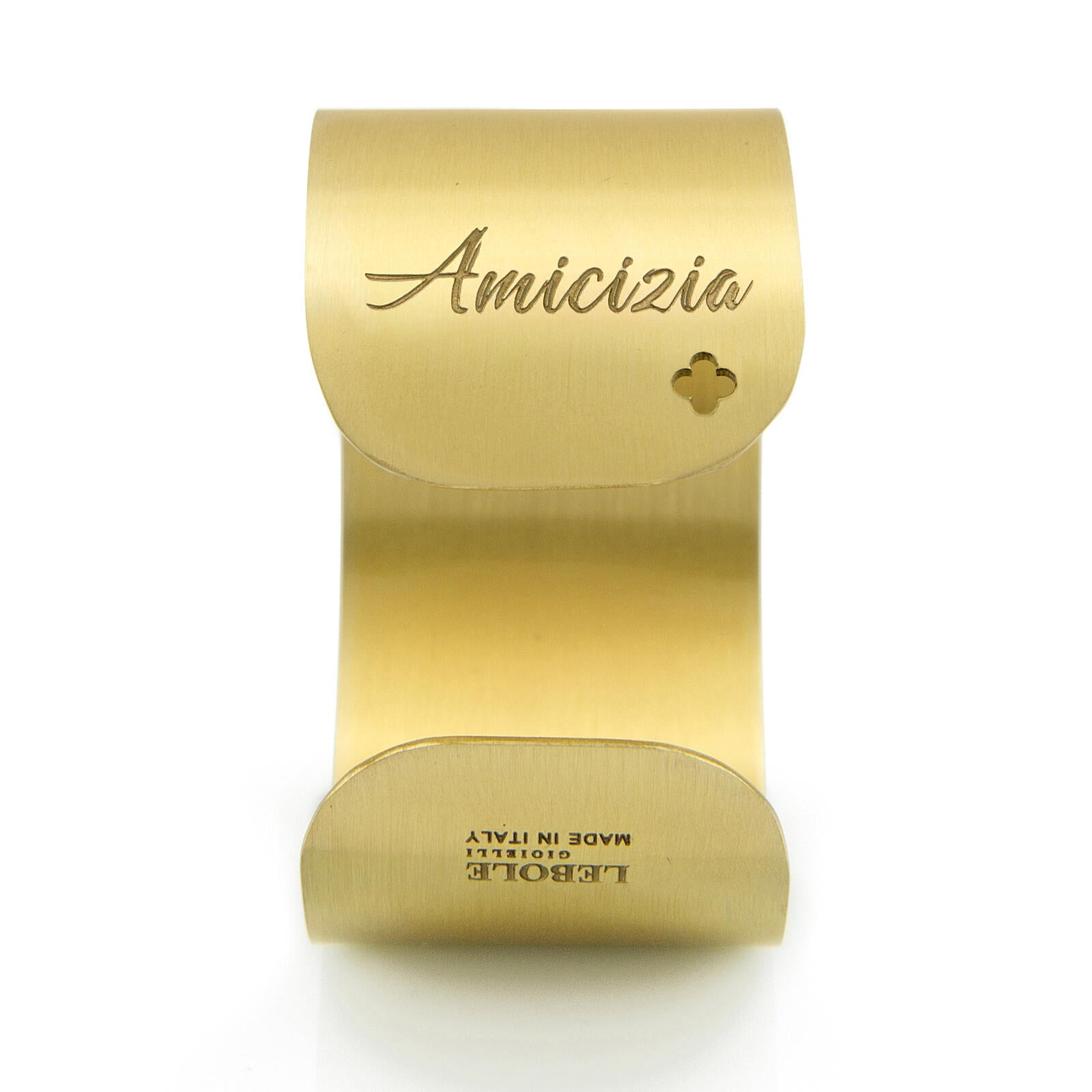 Bracciale Donna Lebole Kanji Rigido Medio Ottone Dorato Amicizia KJ Bra Amicizia