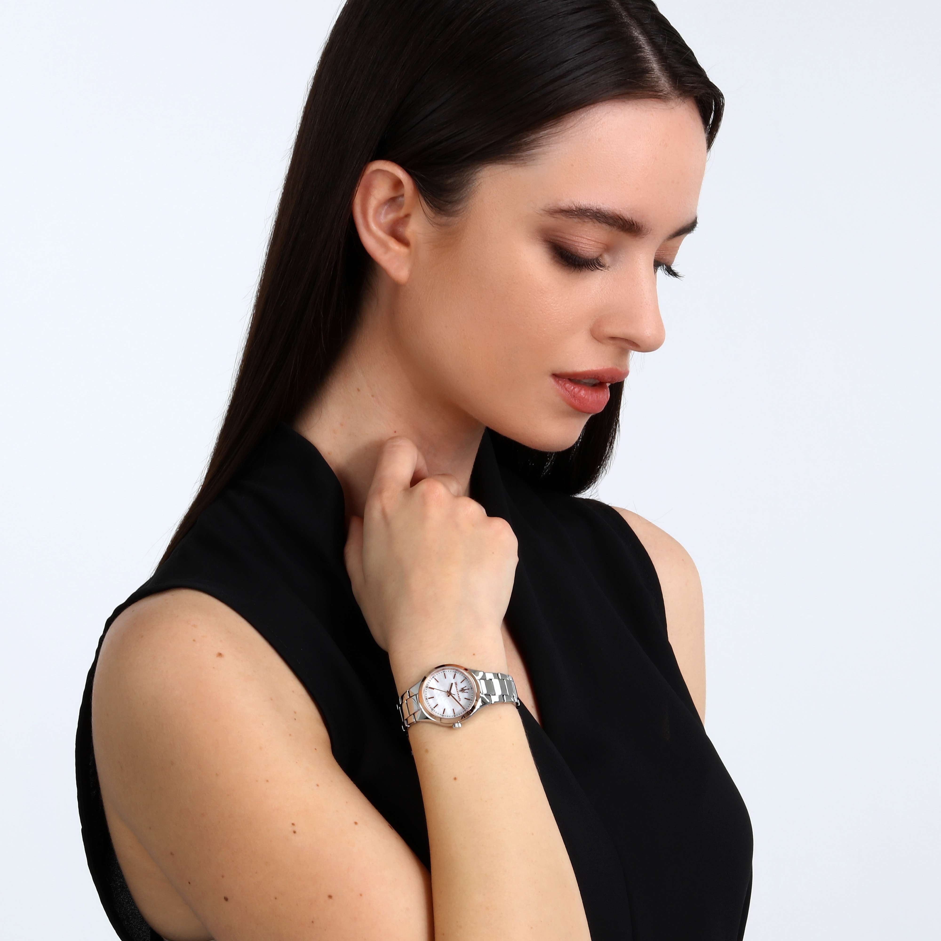 Orologio Donna Maserati Acciaio Bicolore Madre Perla Quarzo Solo Tempo R8853151503
