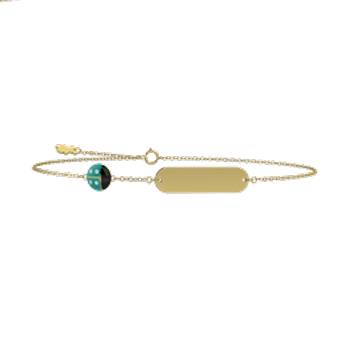 Bracciale Bambina Nanan Oro 9 KT Personalizzabile Coccinella NGLD0092