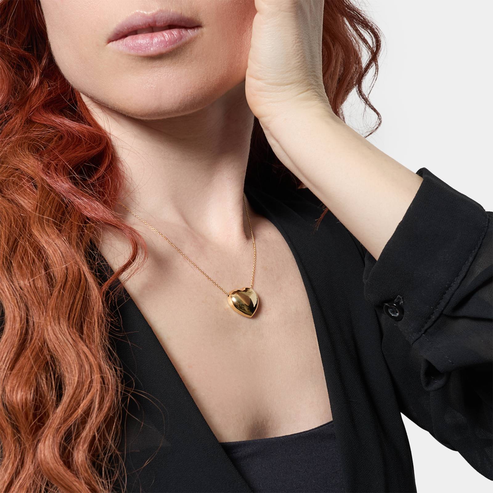 Collana Donna Unoaerre Argento Dorato 925 Cuore Bombato 6626