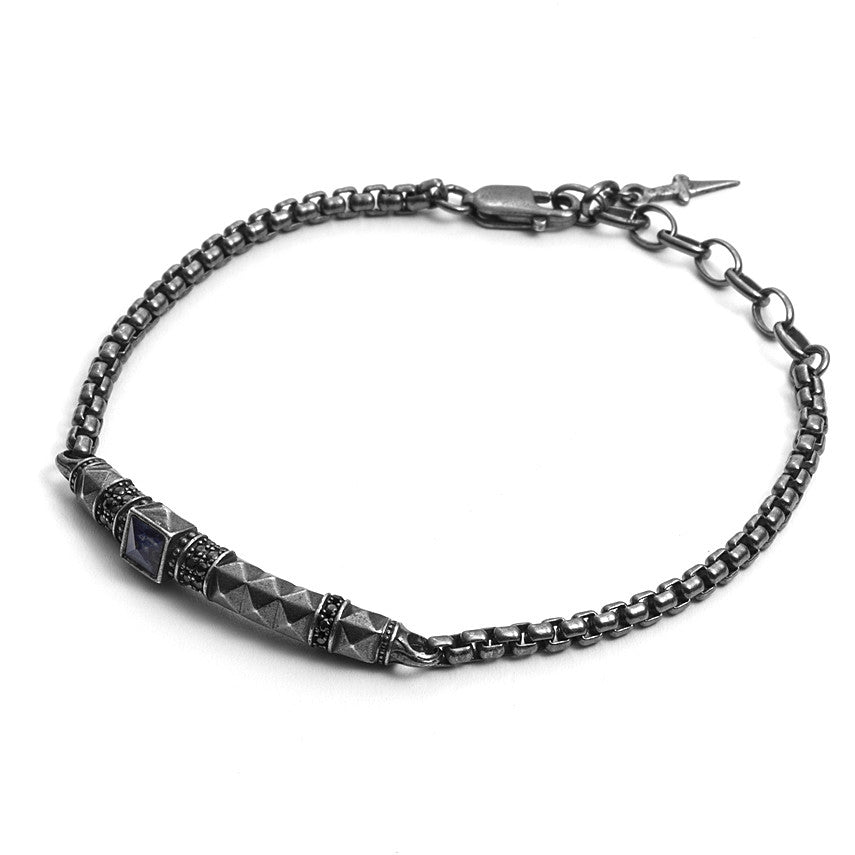 Bracciale uomo Cesare paciotti argento Blue Shadow JPBR1601V