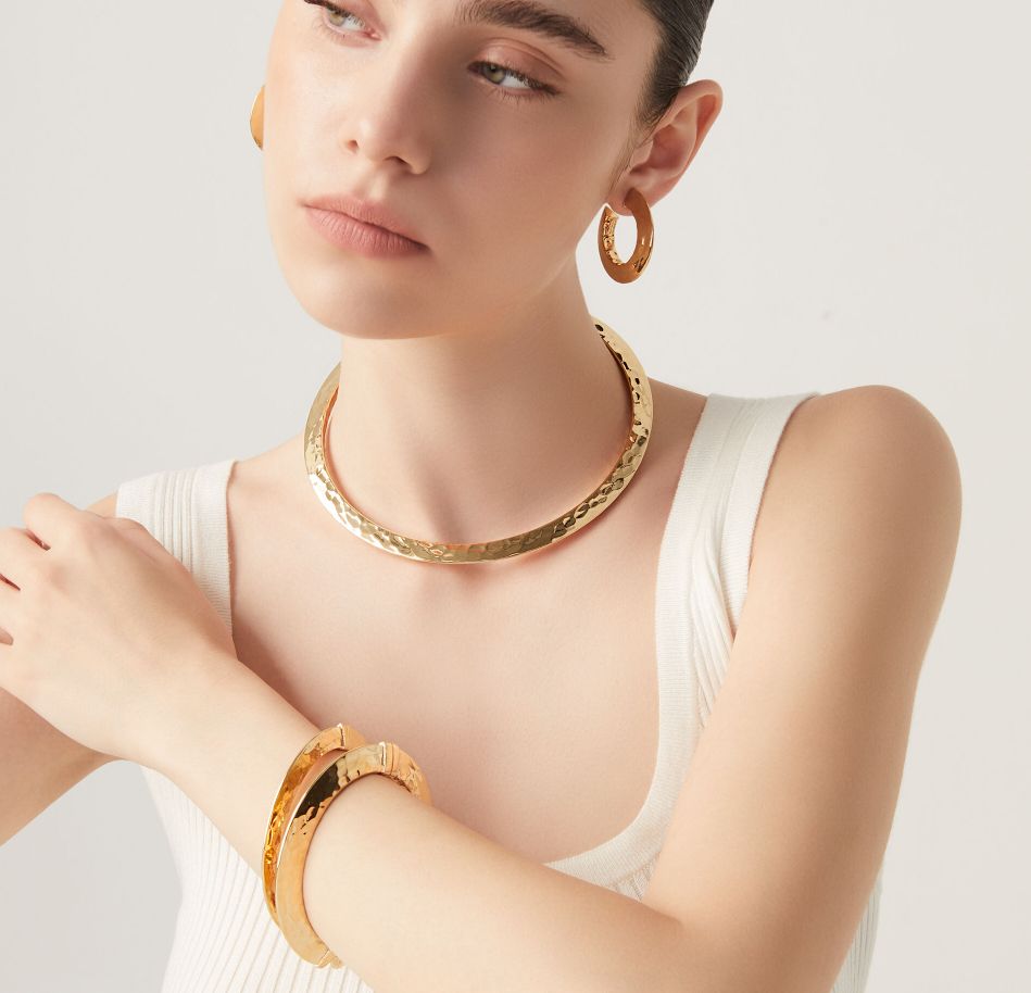 Bracciale Donna Giovanni Raspini Argento Dorato 925 Rigido Blade 11782