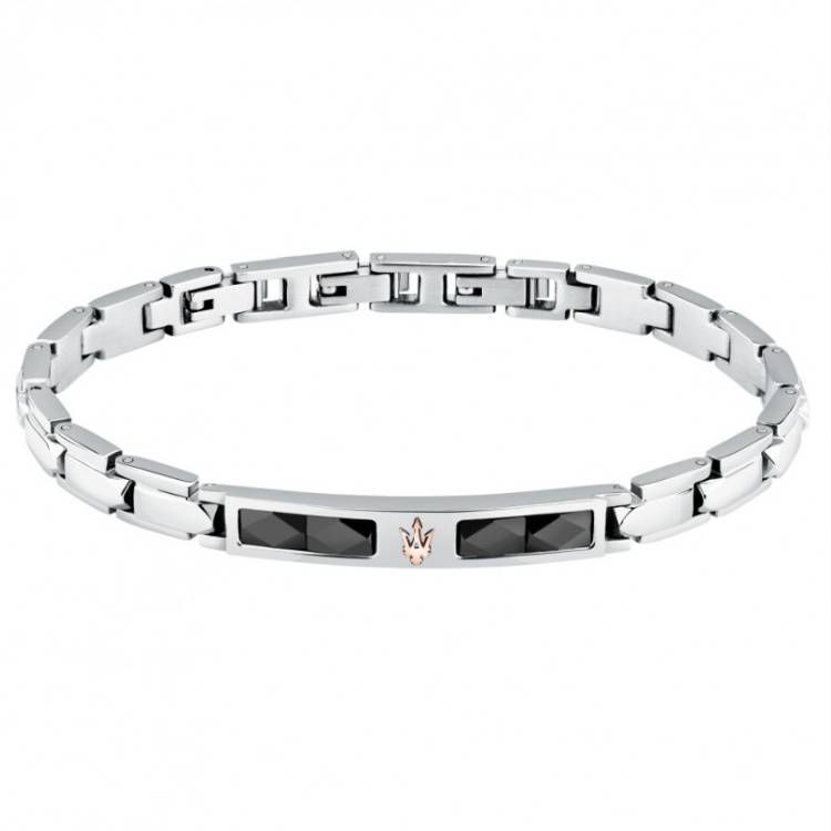 Bracciale Uomo Maserati Acciaio Semirigido Logo JM224ATZ40