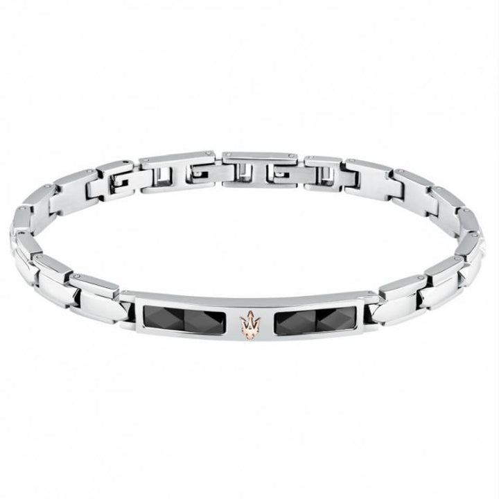Bracciale Uomo Maserati Acciaio Semirigido Logo JM224ATZ40