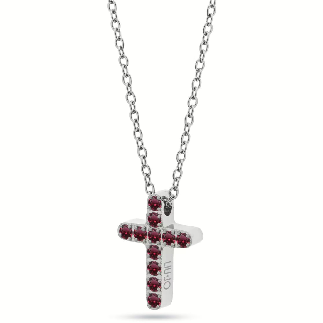 Collana Donna Liu Jo Acciaio Lucido Croce Zirconi Blu LJ2710