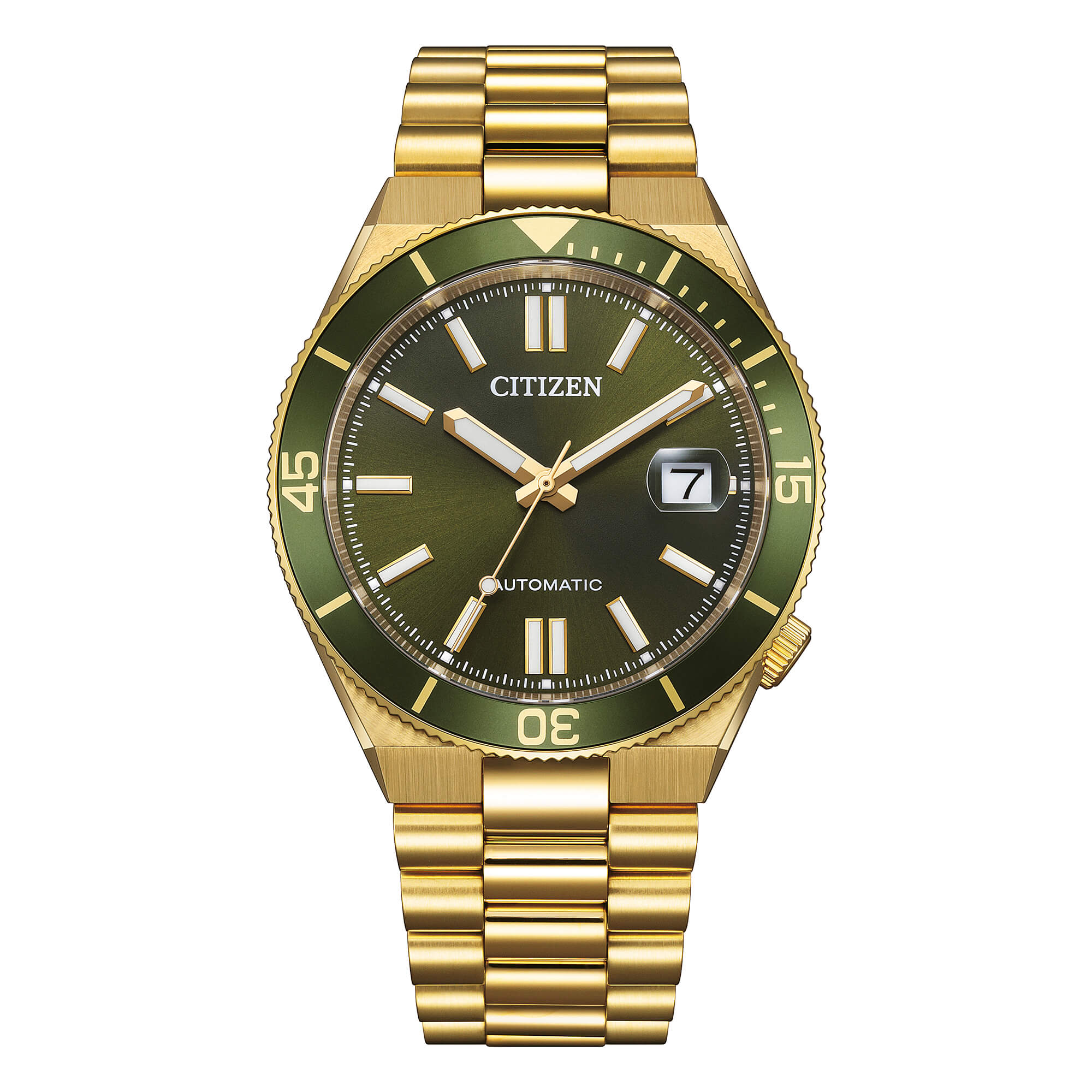 Orologio Uomo Citizen Tsuyosa Verde Oro Automatico NJ0232-53X