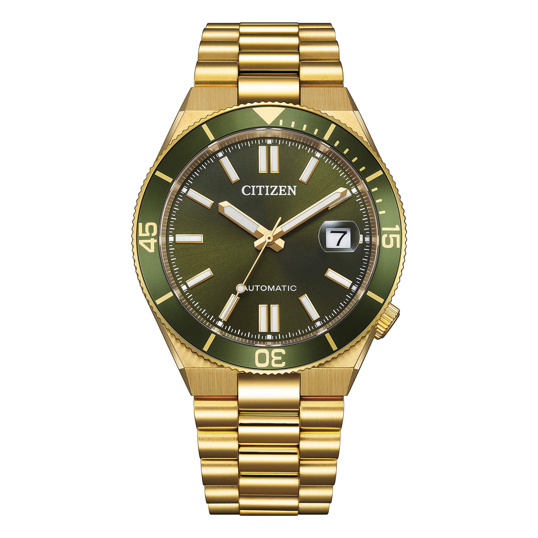 Orologio Uomo Citizen Tsuyosa Verde Oro Automatico NJ0232-53X