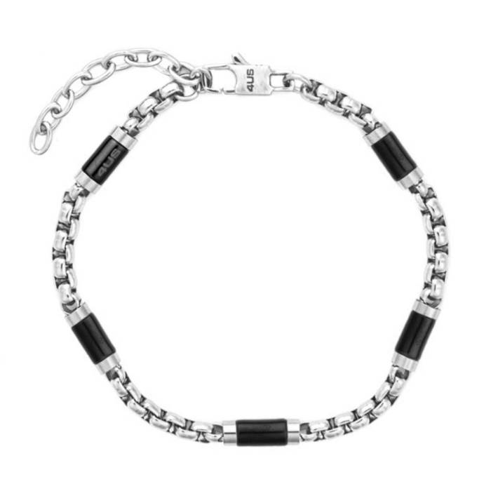Bracciale Uomo 4US Cesare Paciotti Acciaio Nero 4UBR8657
