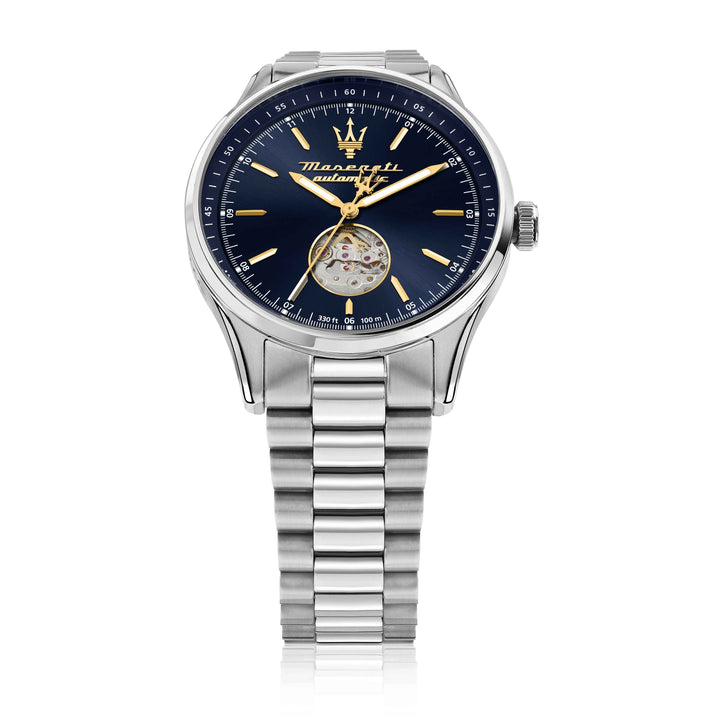 Orologio Uomo Maserati Automatico Maglia President Acciaio Blu R8823124002