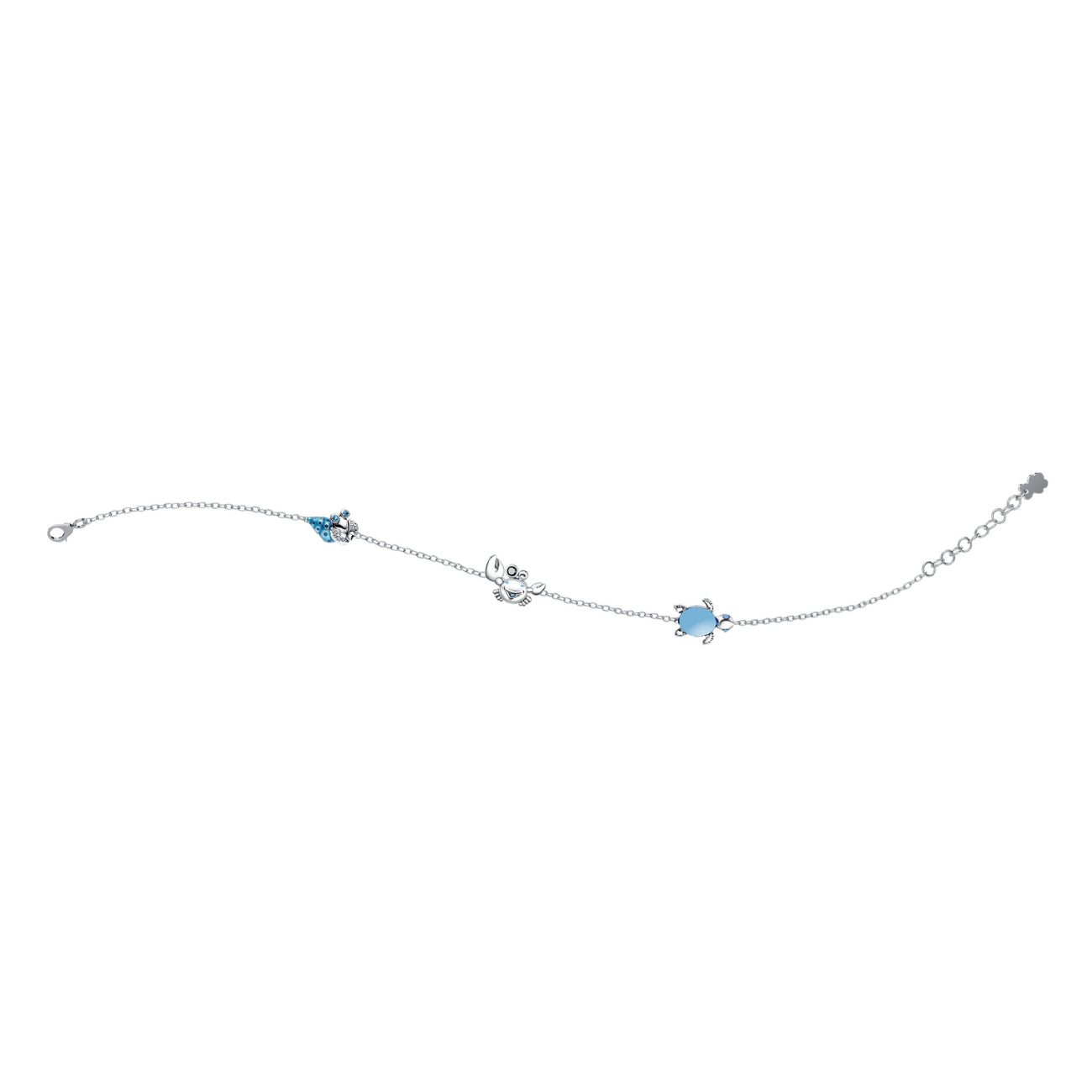 Bracciale Bambino Nanàn Argento 925 Tartaruga Granchio Blu NAN0456