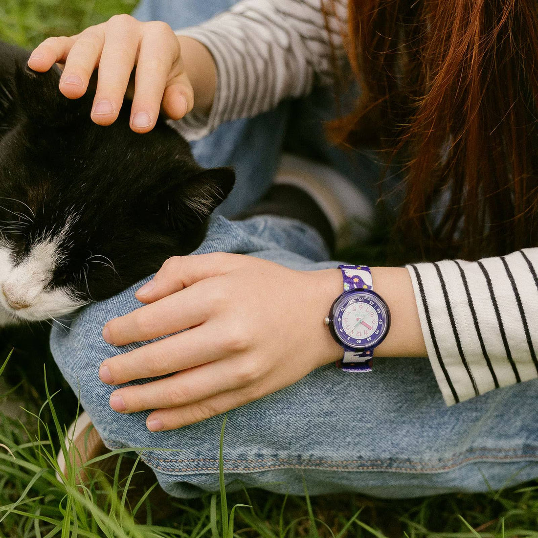 Orologio Bambina Swatch Flik Flak FANCY CAT Viola ZFPNP164