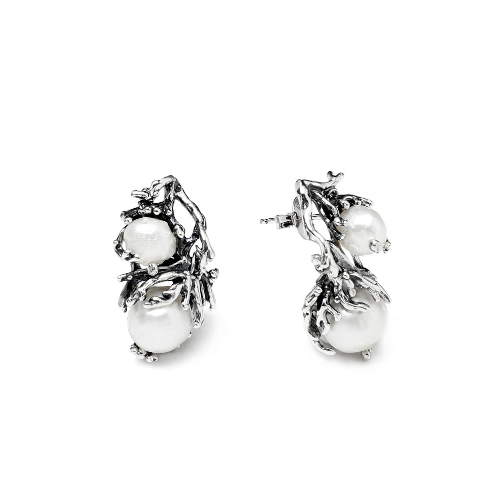 Orecchini Donna Giovanni Raspini Argento 925 Perle Mari Del Sud 10232