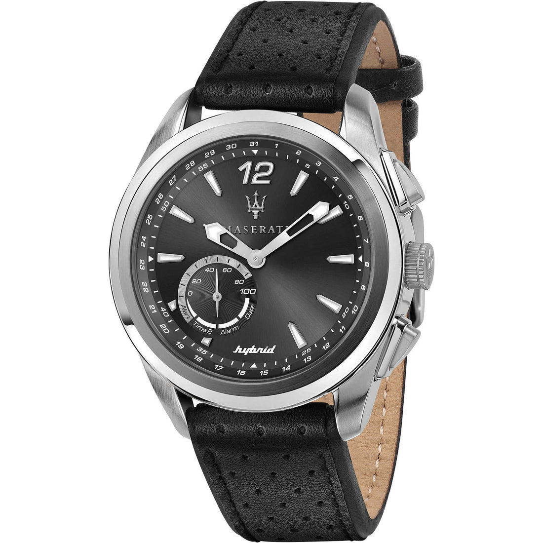 Orologio Uomo Acciaio Maserati Quarzo Ibrido Pelle Nero R8851112001