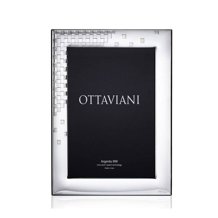 Cornice Ottaviani  Argento Scacchi 18x24 1007