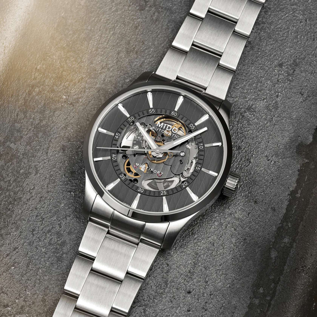 Orologio Uomo Mido Acciaio Automatico Scheletrato M0384361106100