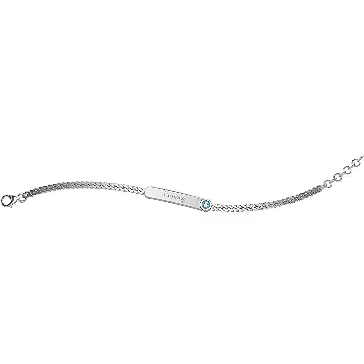 Bracciale Bambino Nanàn Argento 925 Catena Targhetta Personalizzabile NAN0110-1
