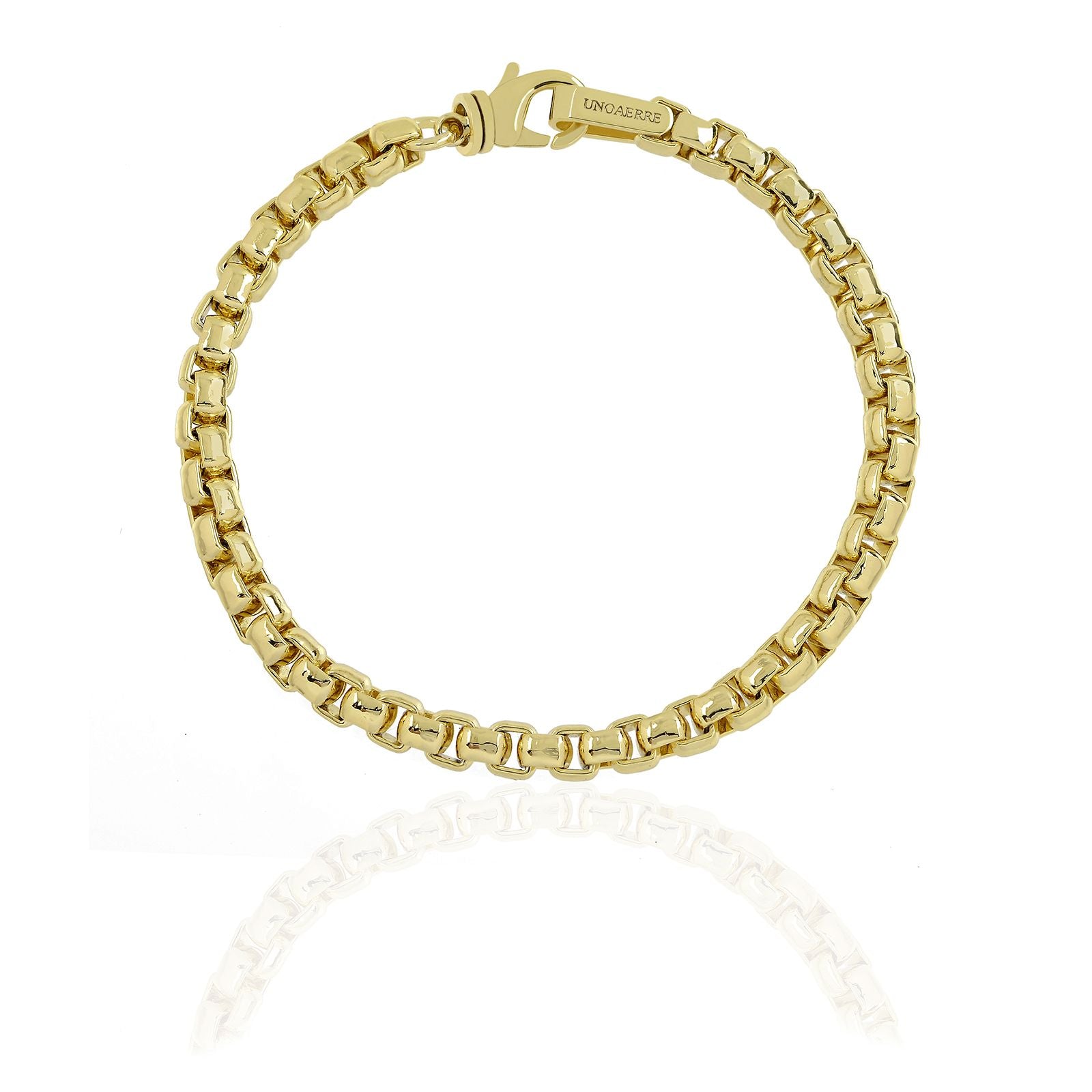 Bracciale Uomo Unoaerre Acciaio dorato Maglia Catena Veneziana 560824