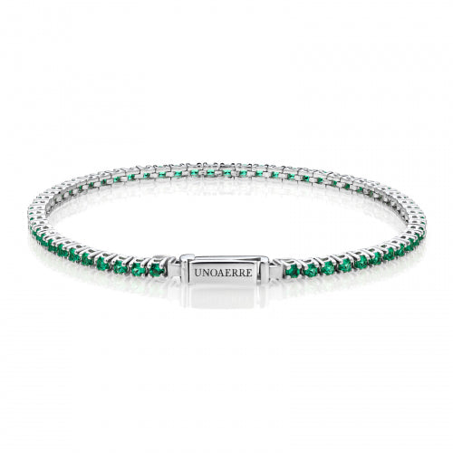 Bracciale Donna Unoaerre Argento 925 Zirconi Verdi 520808