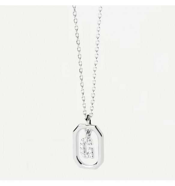 Collana Donna PDPaola Argento 925 Bianco Mini Iniziale G Zirconi CO02-518-U