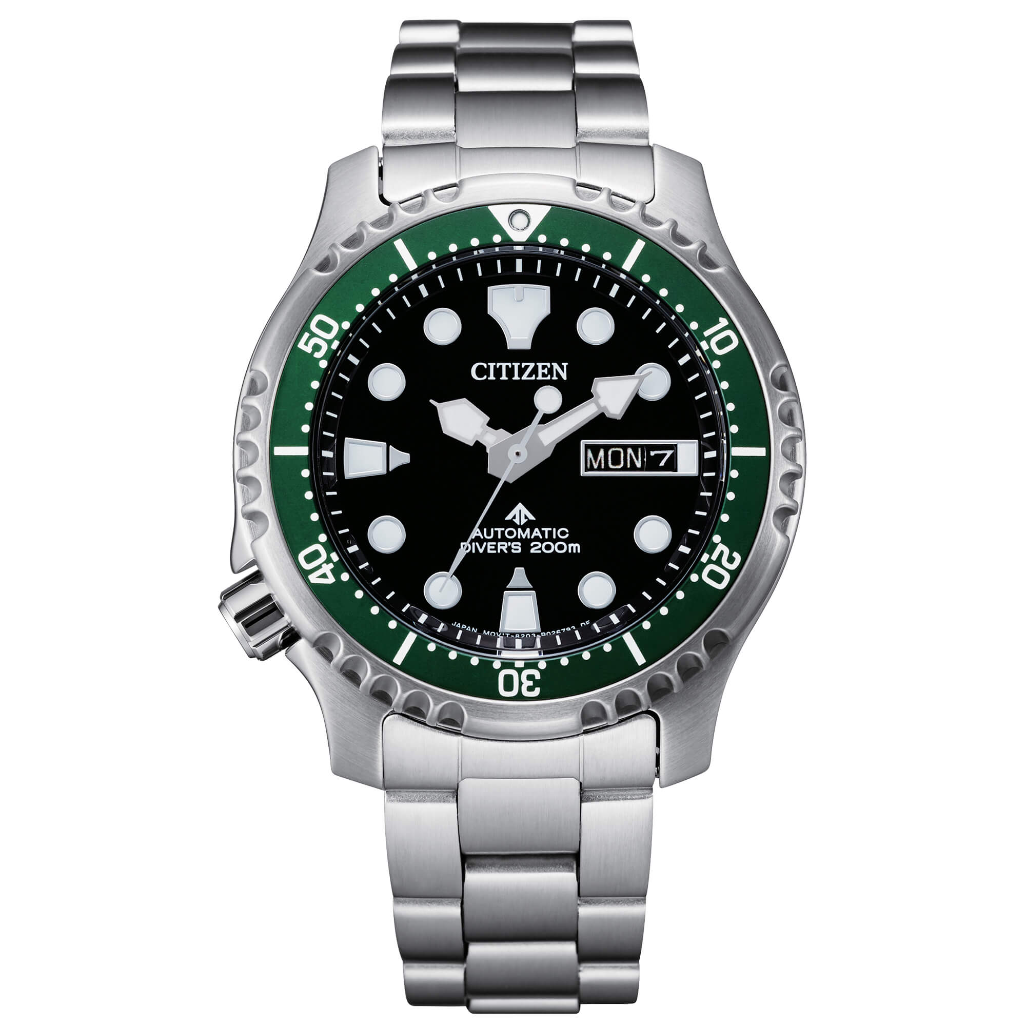 Orologio Uomo Citizen Promaster Automatico Doppia Data Nero Promaster Verde NY0084-89E