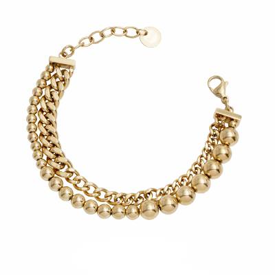 Bracciale Donna Liu Jo Acciaio Gold Doppio Filo LJ3050