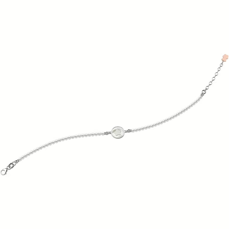 Bracciale Bambina Nanàn Argento 925 Filo Perle Con Madreperla Stella NAN0383