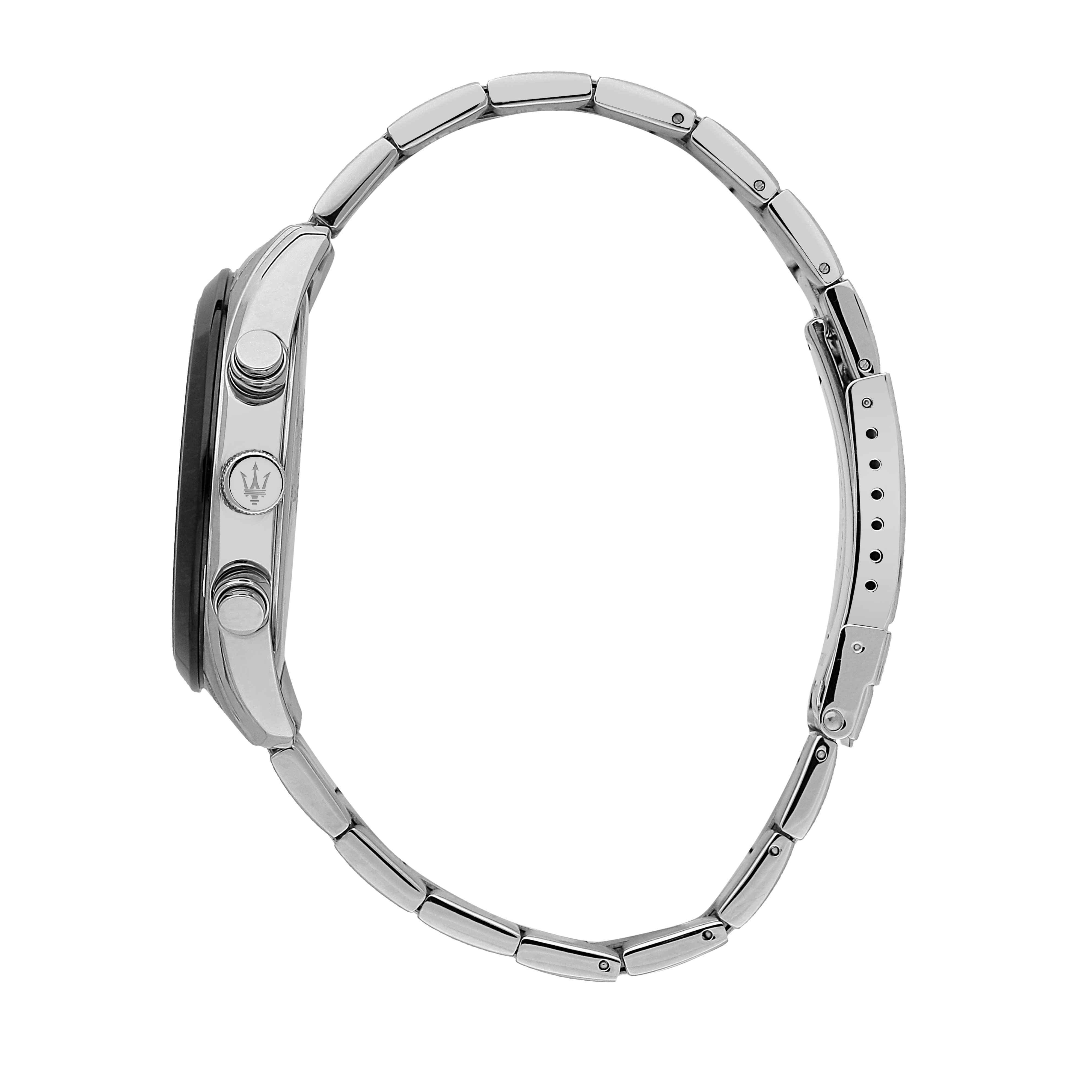 Orologio Uomo Maserati Acciaio Lucido Quarzo Cronografo Bianco Data R8853151004