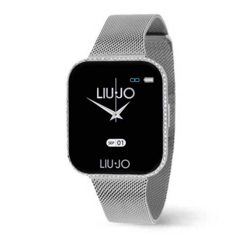 Orologio Donna Acciaio Liu Jo Smartwatch Acciaio Maglia Milano Zirconi SWLJ078