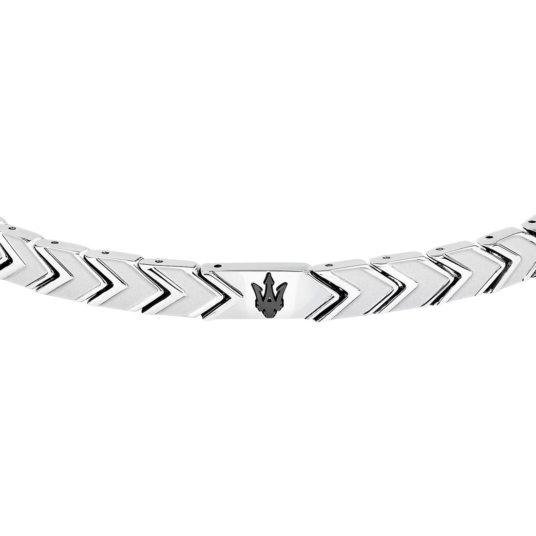 Bracciale Uomo Maserati Acciaio con Targhetta Centrale  e logo PVD blu JM225AVD91