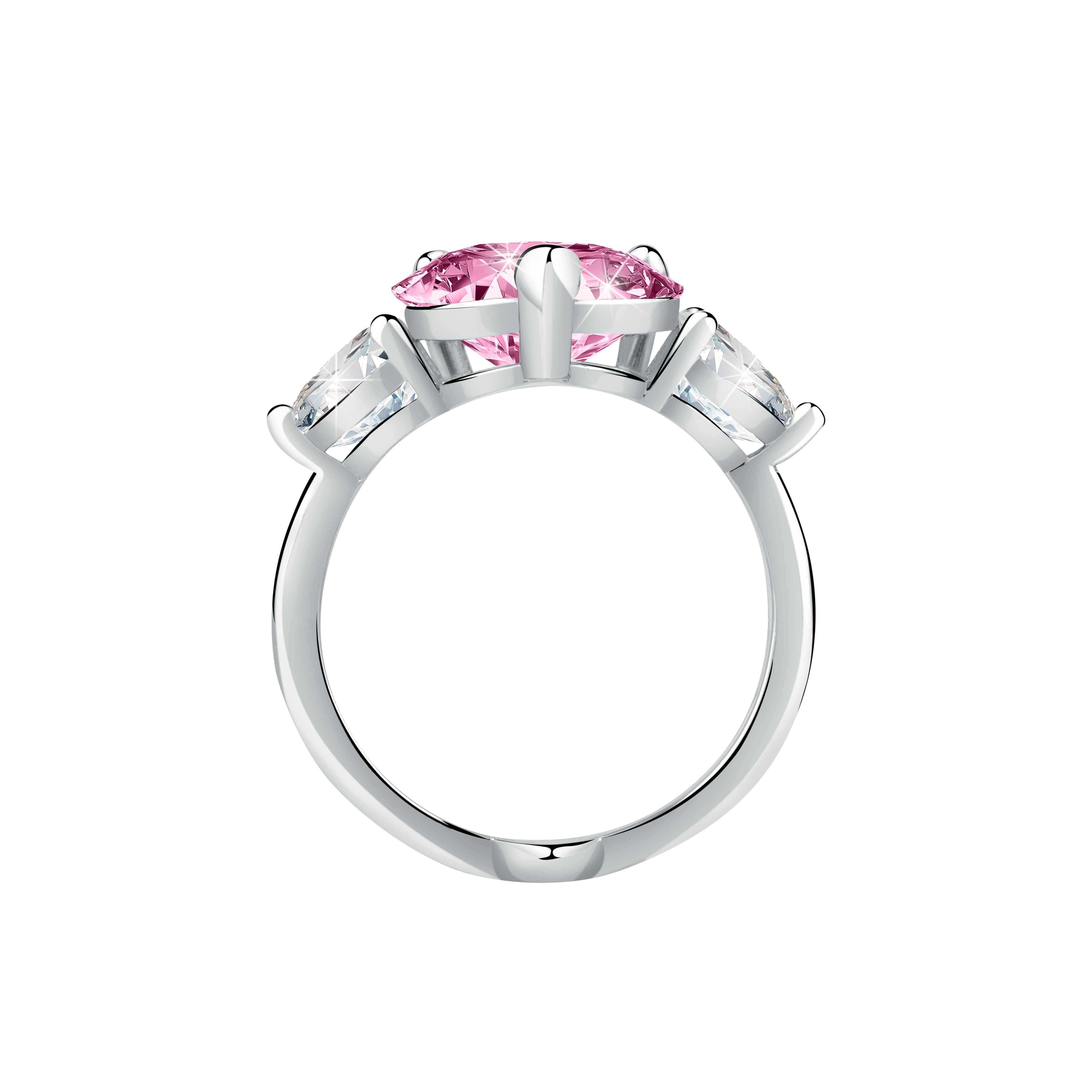Anello Donna Chiara Ferragni con Zirconi Bianchi e rosa a forma di cuore