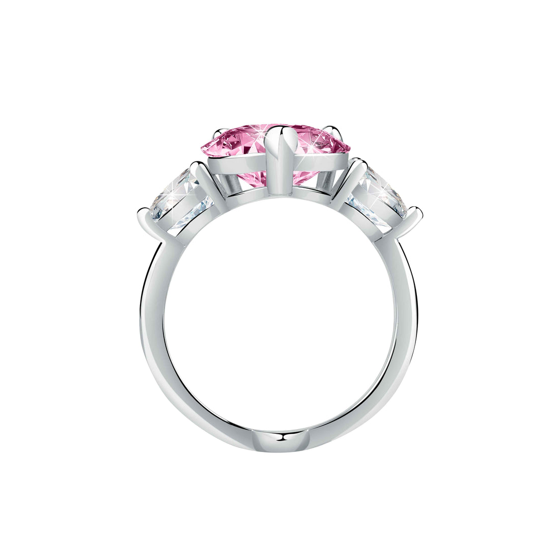 Anello Donna Chiara Ferragni con Zirconi Bianchi e rosa a forma di cuore