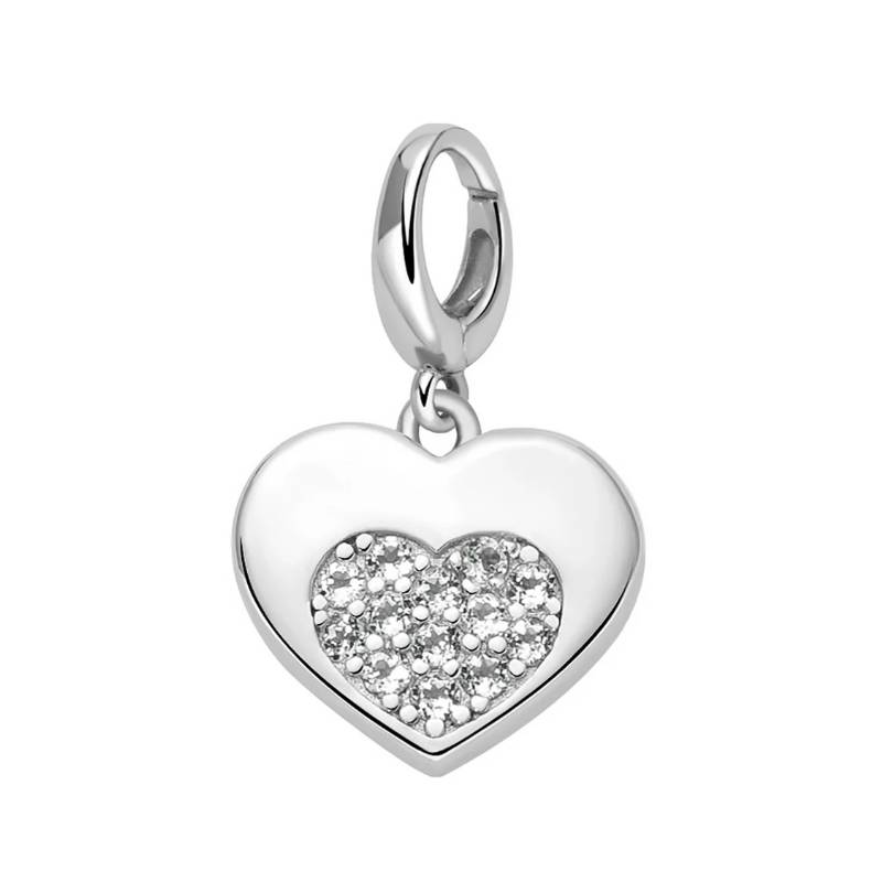 Charm Donna Miluna Pendente Argento Topazio Cuore PFD910