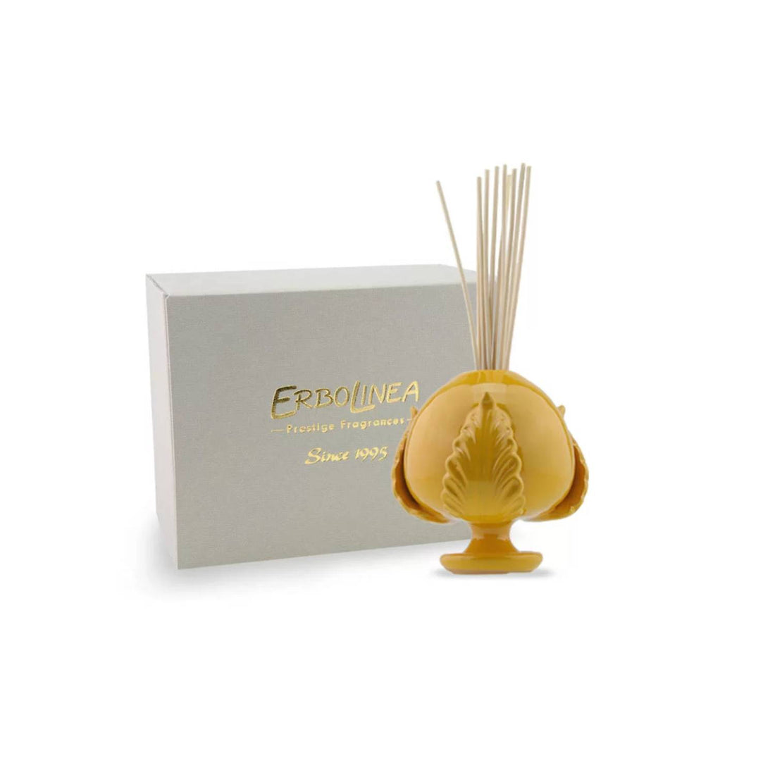 Profumatore D'Ambiente Erbolinea Ceramica Linea Art Pumo Giallo Fragranza Melagranata 50 ML