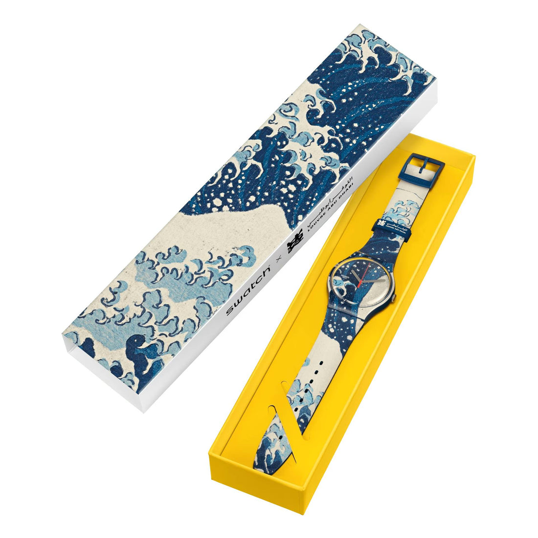 Orologio Unisex Swatch The Great Wave & Astrolabe Hokusai Quarzo Solo Tempo SUOZ351