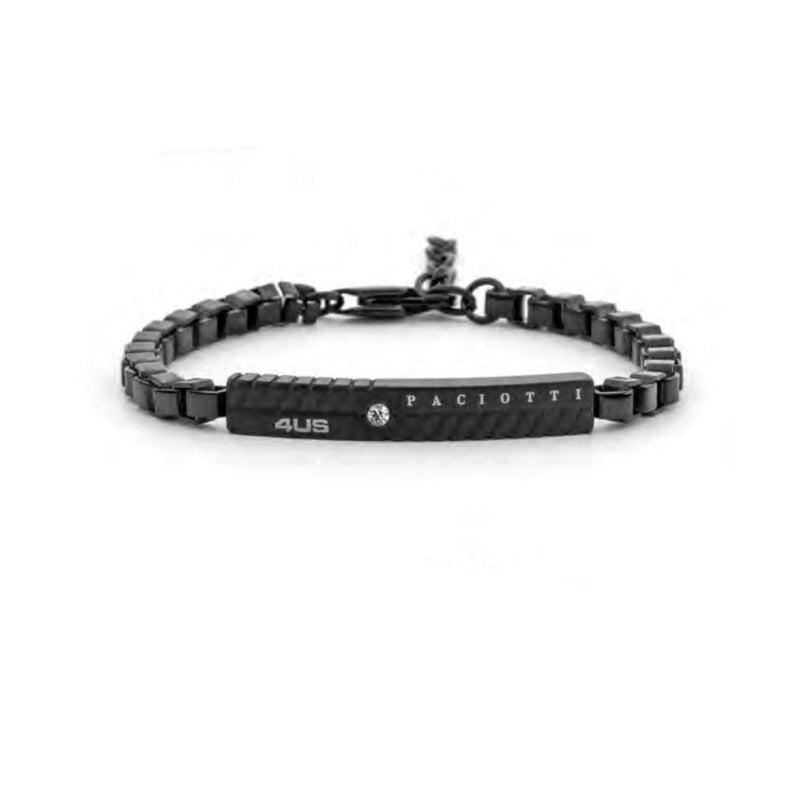 Bracciale Uomo 4US Cesare Paciotti Acciaio Nero 4UBR8025