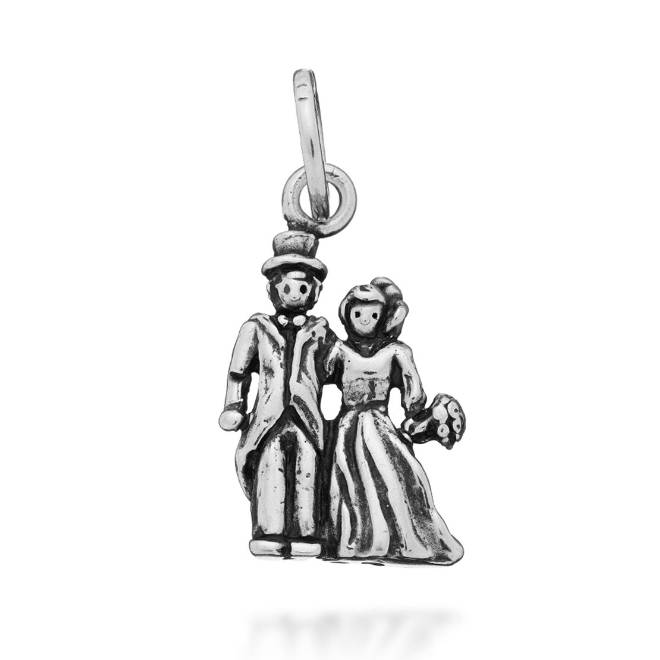 Charm Unisex Giovanni Raspini Argento 925 Coppia Di Sposi Realizzato A Mano 09349