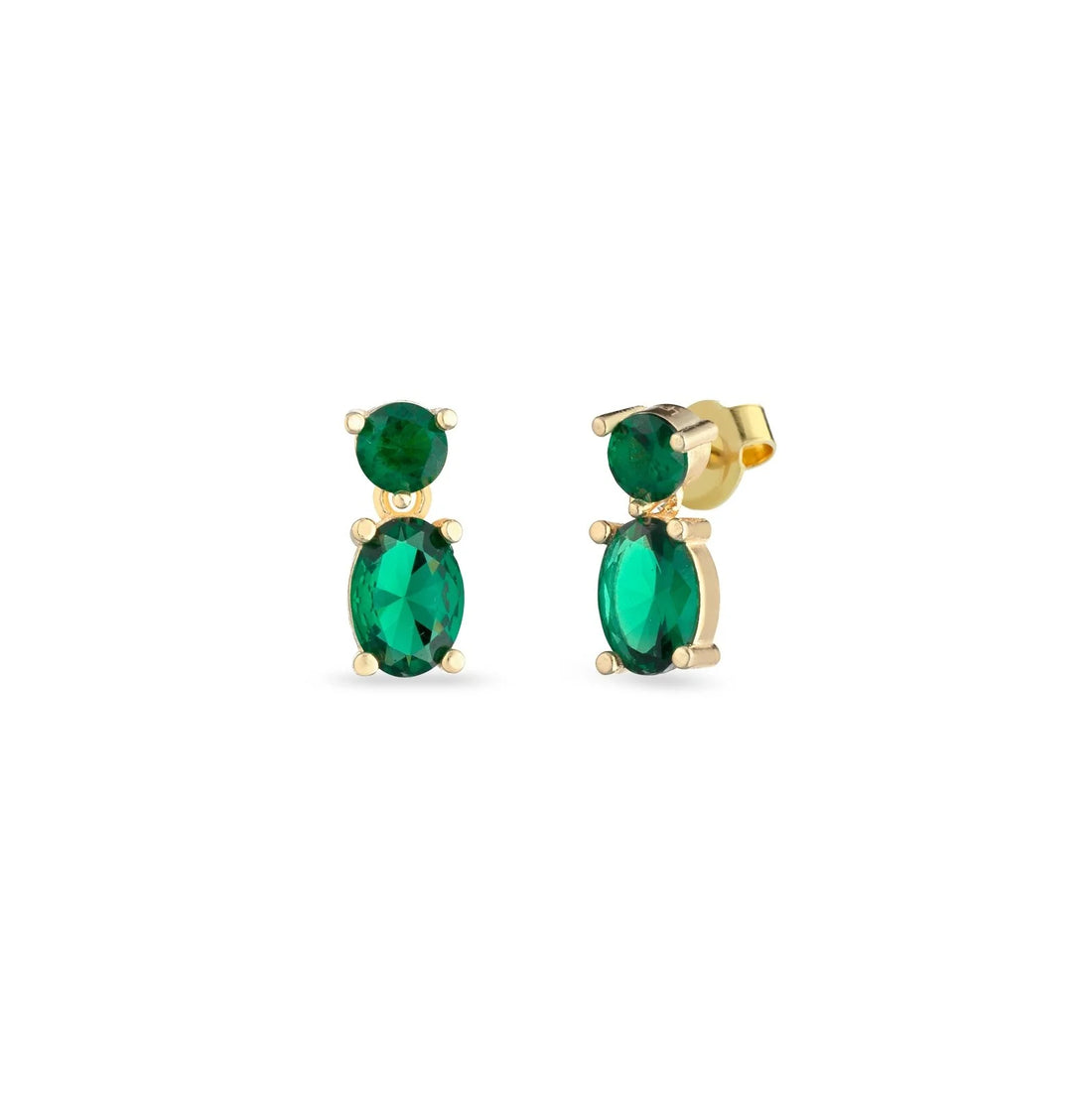 Orecchini Donna Laura P. Argento Dorato 925 Zirconi Verdi OR0205GV