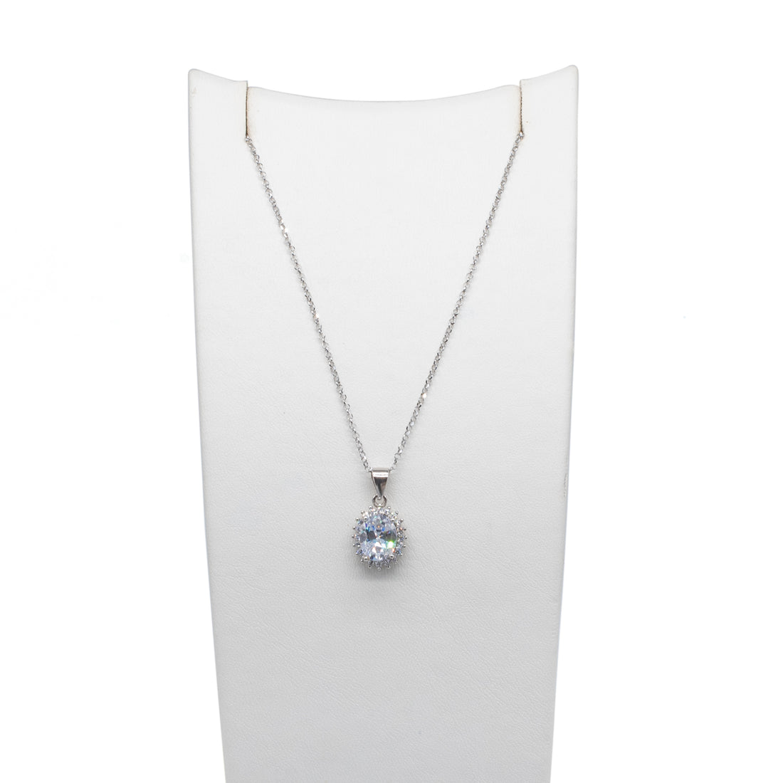 Collana Donna Re Mida Argento 925 Cestino Zirconi Bianchi C006
