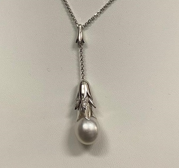 Collana Donna Nimei Girocollo ORO 750 Perle con  diamanti PCL1537