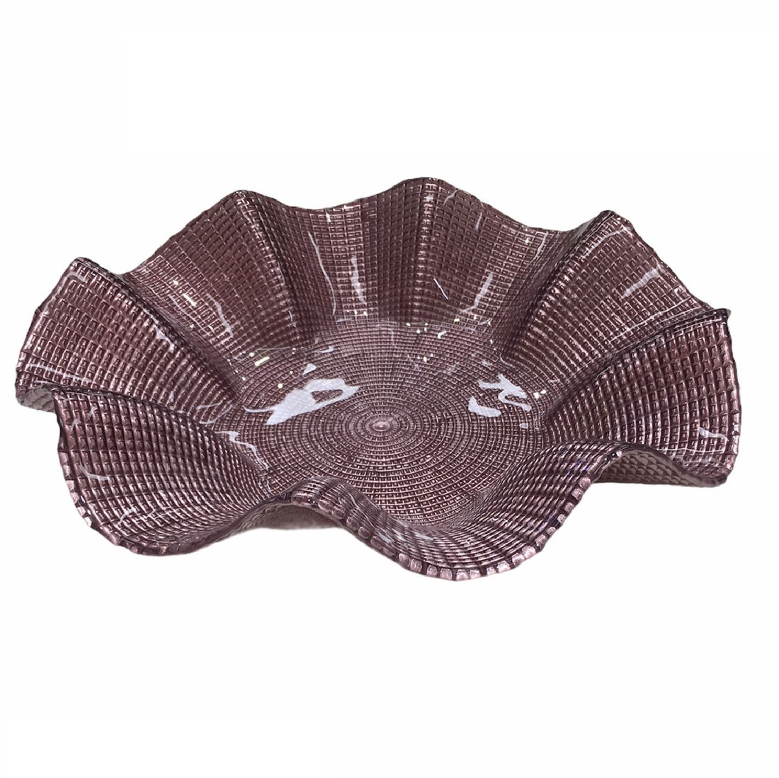 Centrotavola cristallo Onlylux Mosaico Rosa antico cm 34 OL02500