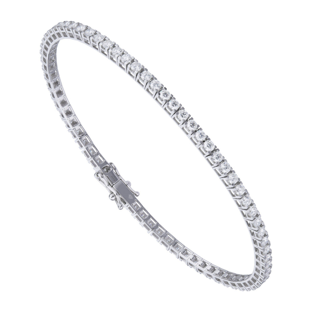 Bracciale Unisex X Diamond Tennis Oro 9 KT Diamante Sintetico LXDTE001R4BI130.17,5