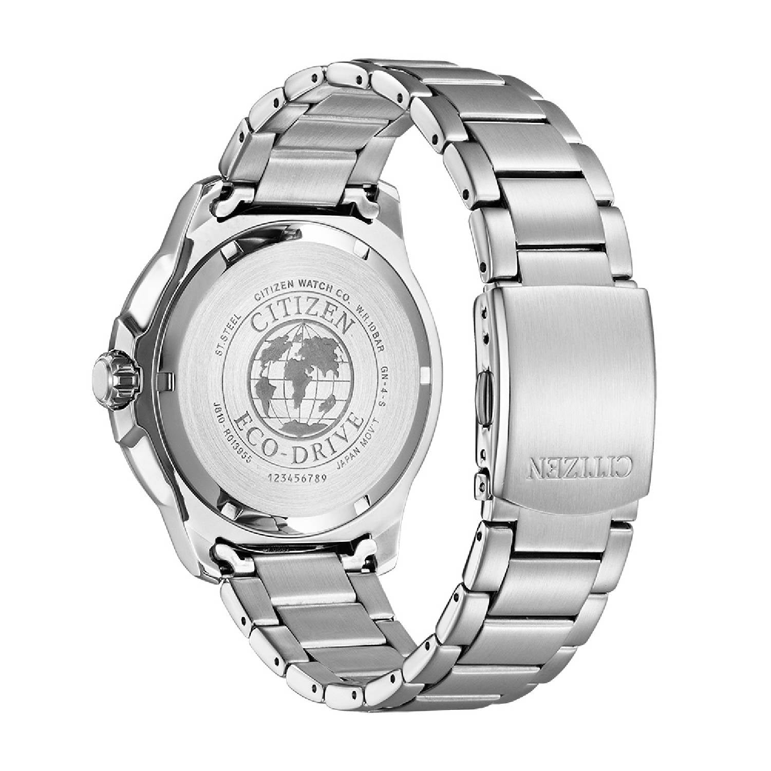 Orologio Uomo Acciaio Citizen Classic Solo Tempo Data Blu Eco Drive AW1525-81L