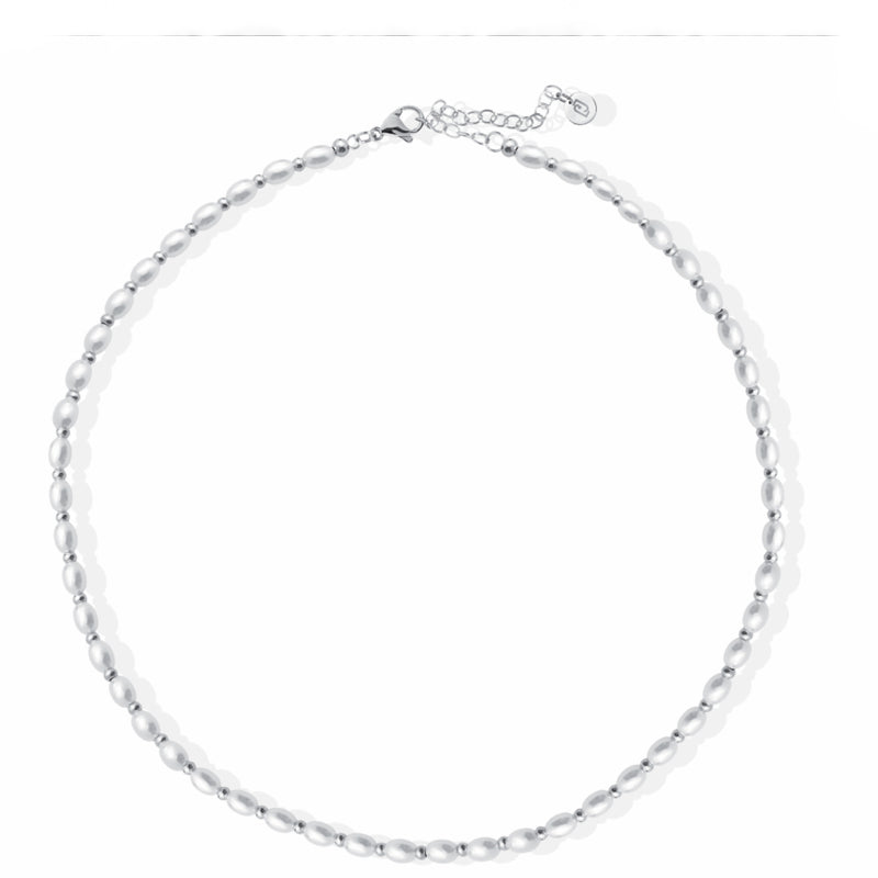 Collana Donna Liu Jo Acciaio Bianco Con Perle LJ2845