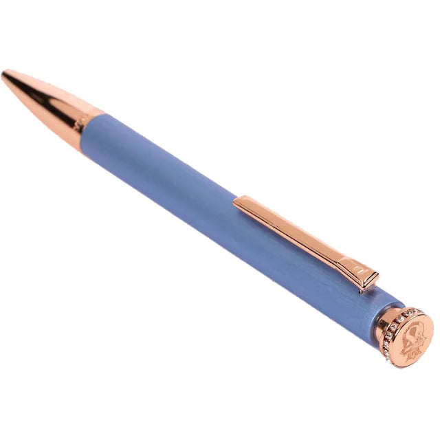 Penna Donna Festina Acciaio Azzurro Satinato Rosè Zirconi FS123/M