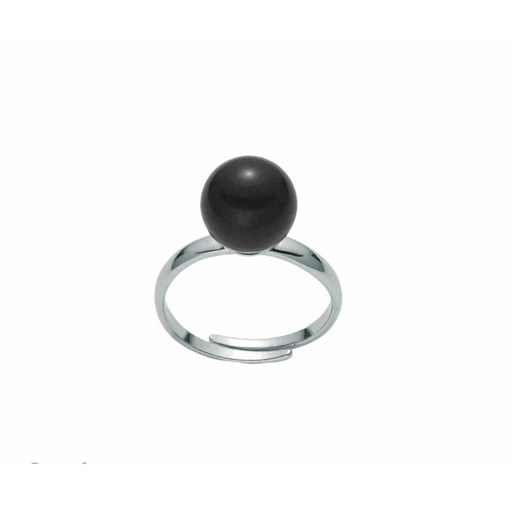 Anello Donna Argento 925 Regolabile Miluna Agglomerato Pasta Onice Nero LID3003