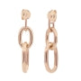 Orecchini Donna Unoaerre Bronzo Rosato Lisci Cerchi Ovali Pendenti 512643