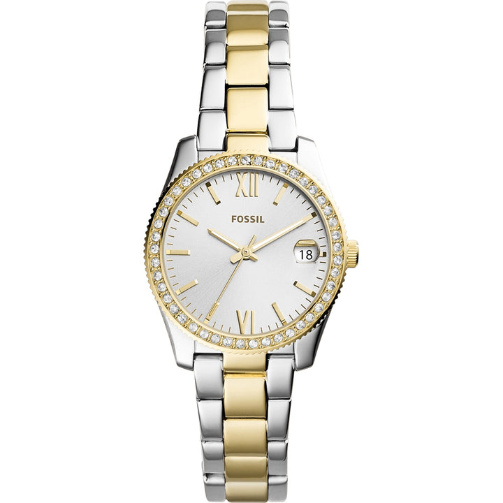 Orologio Donna Acciaio Fossil Solo Tempo Con Ghiera Zirconata ES4319