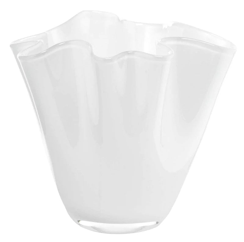 Vaso cristallo Onlylux wave bianco cm 13 OL01679