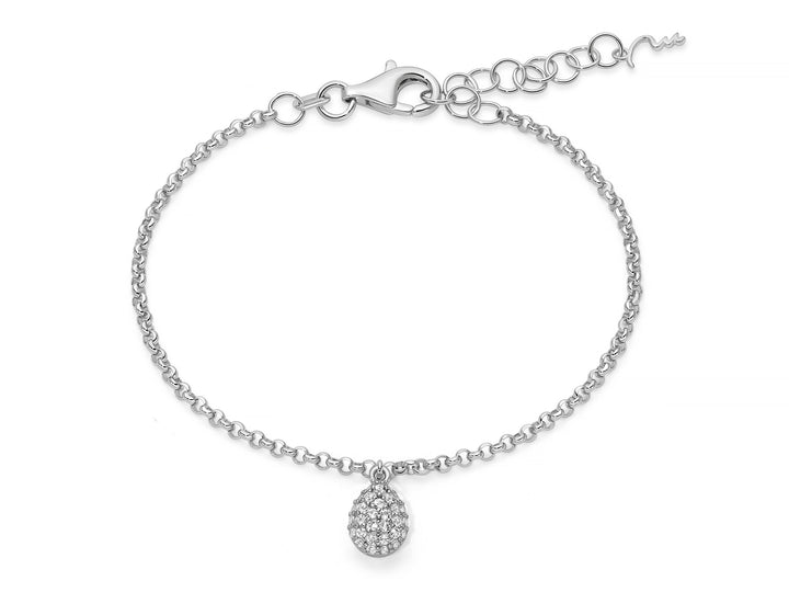 Bracciale Donna Miluna Argento 925 Topazi bianchi goccia BRD1096